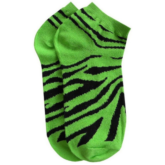 12 Pair Women's "Zebra Print" Low Cut Fun Socks - Picture 3 of 7